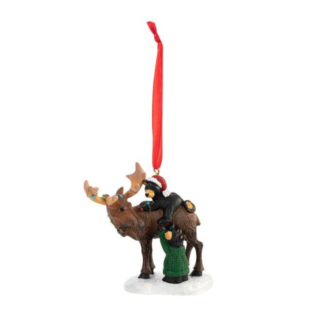 Black Bear Christmas Ornament "Moose and Friends" by Jeff Fleming Bearfoots